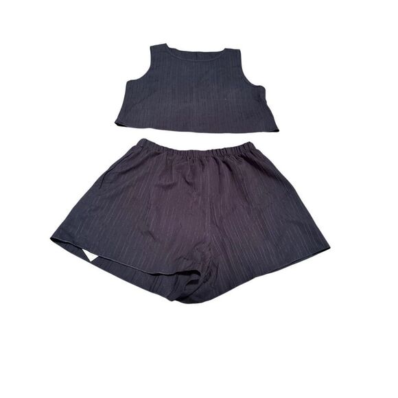 Cupshee tank shorts 2 piece set navy blue sz large - Picture 1 of 7